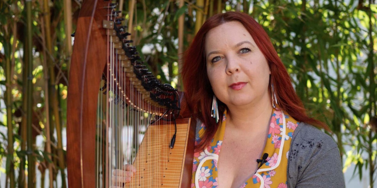 Jesse Autumn, Harpist, Singer, Songwriter, Gourd Music, Celtic Music camps